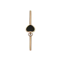 Bracelet Jonc Chopard Happy Hearts en Or Rose avec Onyx et Diamant
