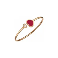 Bracelet HAPPY HEARTS Pierre rouge Taille M