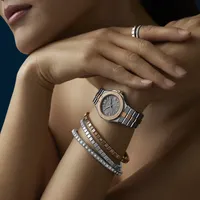 Bracelet Chopard Jonc Ice Cube, Or Blanc