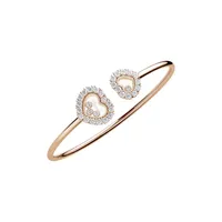 Bracelet Jonc Chopard Happy Diamonds Icons Joaillerie en Or Rose avec Diamants