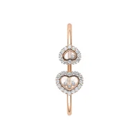 Bracelet Jonc Chopard Happy Diamonds Icons Joaillerie en Or Rose avec Diamants