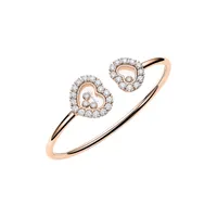 Bracelet Jonc Chopard Happy Diamonds Icons Joaillerie en Or Rose avec Diamants