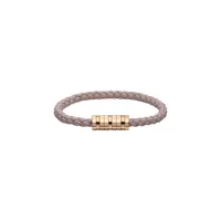 Bracelet Chopard Ice Cube Métal Doré Rose sur Cuir Rose