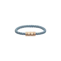 Bracelet Chopard Ice Cube Métal Doré sur Cuir Bleu