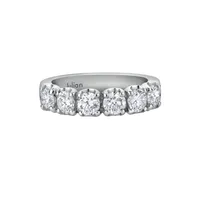 Demi Alliance, or blanc palladié et diamants