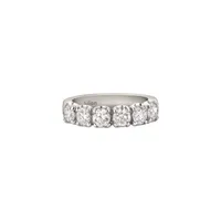 Demi Alliance CR  diamants taille brillant en or blanc palladié
