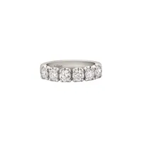 Demi Alliance CR  diamants taille brillant en or blanc palladié