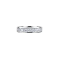 Demi Alliance  en or rose et diamants blancs