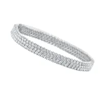 Bracelet en or blanc et diamants blancs