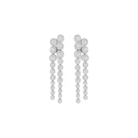 Boucles d'oreilles en or blanc et diamants blancs