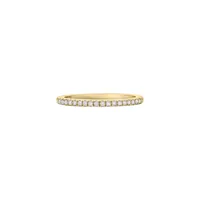 Demi Alliance en or jaune et diamants blancs