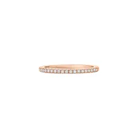 Demi Alliance en or rose et diamants blancs