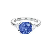 Bague Solitaire Saphir Ceylan et Troidias