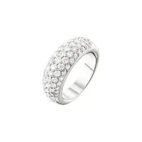 Bague jonc en or blanc palladié et diamants blancs