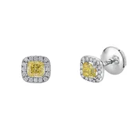 Boucles d'Oreilles Diamants Jaunes Fancy Intense
