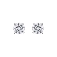 Boucles d'oreilles en or blanc et diamants blancs