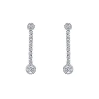 Boucles d'Oreilles Rivières de Brillants