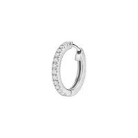 Boucles d'oreilles taille brillant en or blanc et diamants blancs