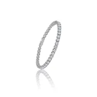 Bracelet ligne de diamants taille brillant en or blanc
