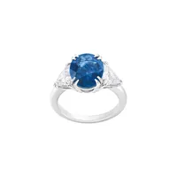 Bague Saphir Ceylan et Troidias Certificat CGL 07682
