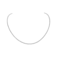 Collier en or blanc et diamants blancs, taille 42