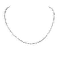 Collier en or blanc et diamants blancs, taille 42
