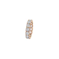Alliance en or rose et diamants blancs