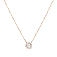 Pendentif en or rose, diamant blanc et diamants blancs