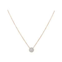 Pendentif en or rose, diamant blanc et diamants blancs