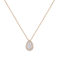 Pendentif en or rose et diamant blanc