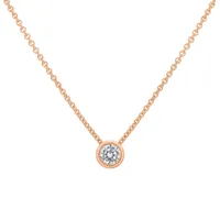 Pendentif en or rose et diamant blanc