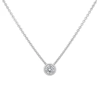 Pendentif en or blanc et diamant blanc