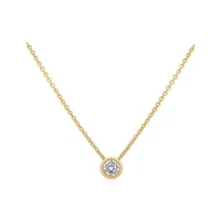Pendentif en or jaune et diamant blanc