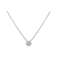 Pendentif en or blanc et diamant blanc - Certificat GIA
