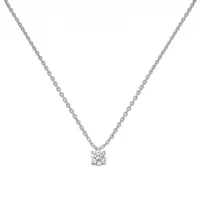 Pendentif en or blanc et diamant blanc