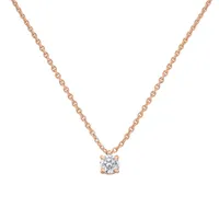 Pendentif en or rose et diamant blanc