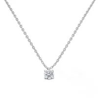 Pendentif en or blanc et diamants blancs - Certificat GIA