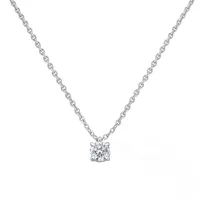 Pendentif en or blanc et diamants blancs - Certificat GIA