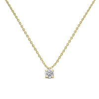 Pendentif en or jaune et diamant blanc - Certificat GIA