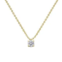 Pendentif en or jaune et diamant blanc - Certificat GIA