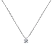 Pendentif en or blanc et diamant blanc - Certificat GIA