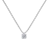 Pendentif en or blanc et diamant blanc - Certificat GIA
