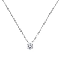 Pendentif en or blanc et diamant blanc