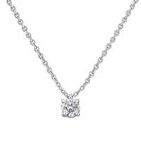 Pendentif en or blanc et diamant blanc