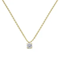 Pendentif en or jaune et diamant blanc - Certificat GIA