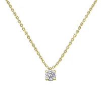 Pendentif en or jaune et diamant blanc - Certificat GIA