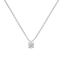 Pendentif en or blanc et diamant blanc