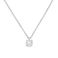 Pendentif en or blanc et diamant blanc - Certificat GIA