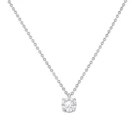 Pendentif en or blanc et diamant blanc - Certificat GIA