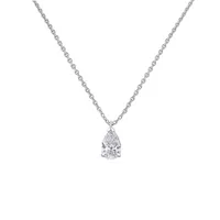 Pendentif en or blanc et diamant blanc